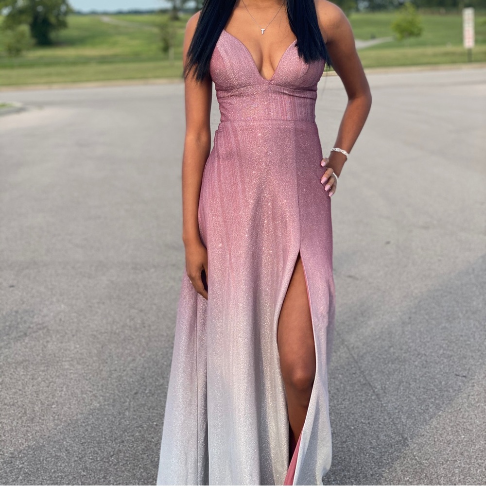 2 tone Sparkley Prom Dress